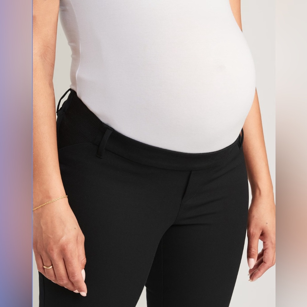 Maternity Side-Panel Pixie Straight Ankle Pants - image 2